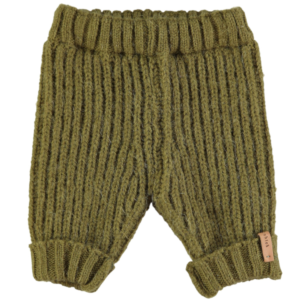 Piupiuchick Baby Leggings Knitted - Green - Macaroni Kids