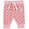 Piupiuchick Baby Trousers Terry Cotton - Pink with Multicolor Arrows - Macaroni Kids