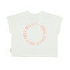 Piupiuchick Ecru w/ Heart Print T'Shirt - Macaroni Kids