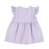 Piupiuchick Lavender w/ Animal Print Knee Lenght Dress W/ Ruffles On Shoulders - Macaroni Kids