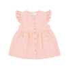 Piupiuchick Light Pink w/ Animal Print Knee Lenght Dress W/ Ruffles On Shoulders - Macaroni Kids