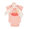 Piupiuchick Light Pink w/ Lips Print Short Sleeve Bodysuit - Macaroni Kids