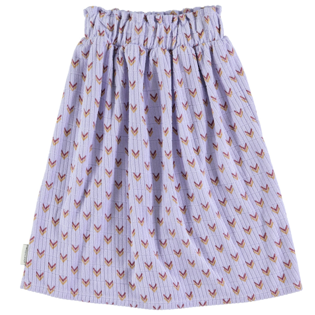 Piupiuchick Long Terry Cotton Skirt - Lilac - Macaroni Kids