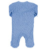 Piupiuchick Newborn Babygrow Footie - Blue w stars - Macaroni Kids
