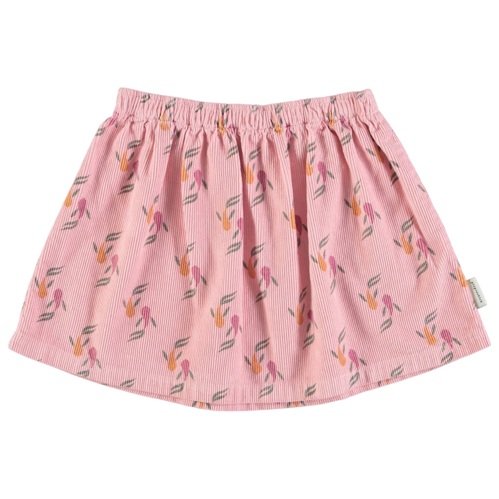 Piupiuchick Pink Corderoy Skirt-Pink w Fish - Short & Longer Length - Macaroni Kids