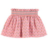 Piupiuchick Skirt w/ Embroidered Waistband Pink w Flowers - Short & Long Lengths - Macaroni Kids