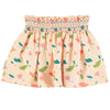 Piupiuchick skirt w/ embroidered waistband - Pink w Multicolor Geometric - Long & Short Lengths - Macaroni Kids