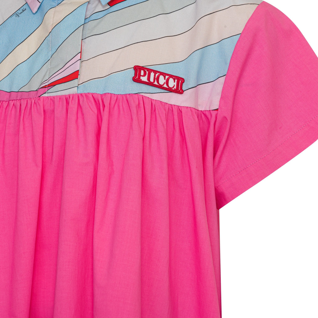 Pucci Pink Girls Woven Dress - Macaroni Kids