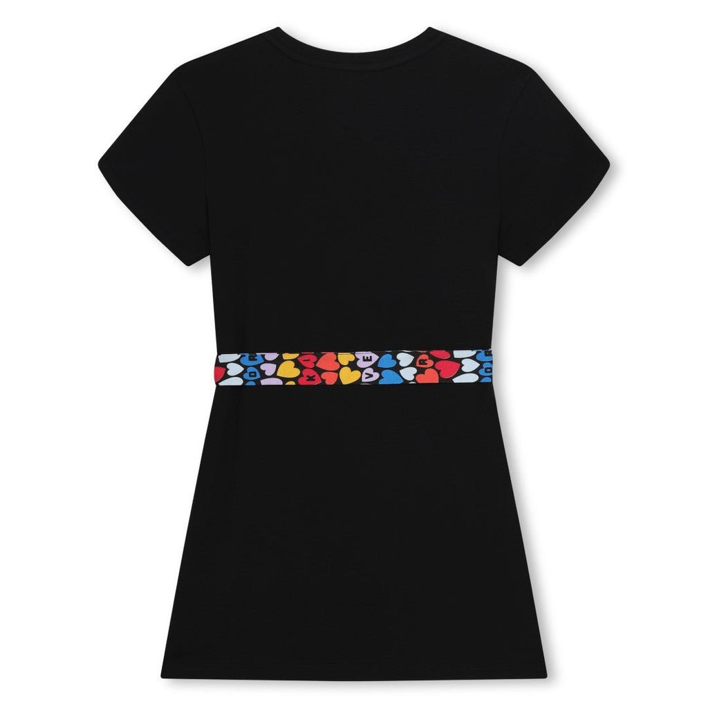 Sonia Rykiel Enfant Black Ss Logo Dress - Macaroni Kids