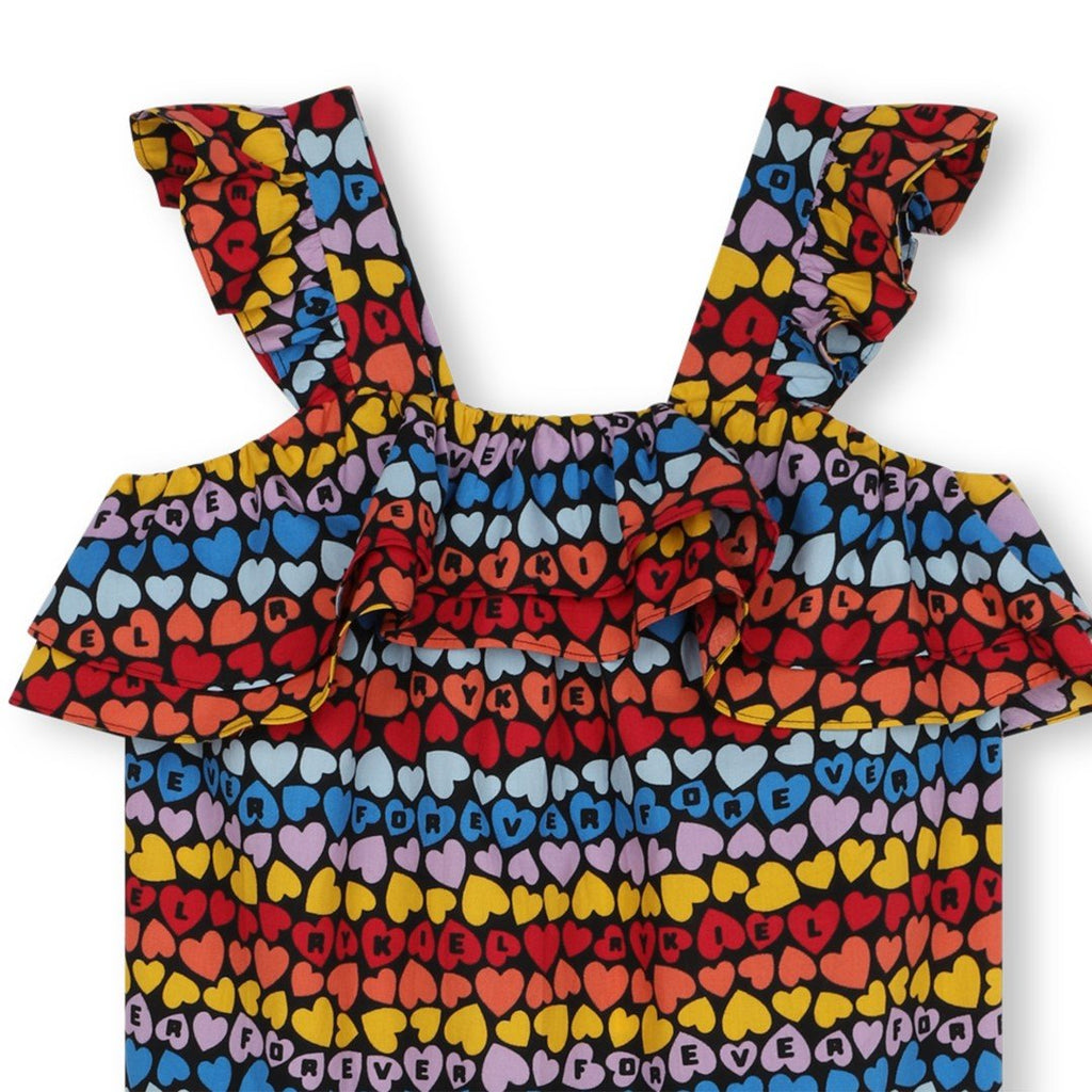 Sonia Rykiel Enfant Multi Maxi Heart Print Dress - Macaroni Kids