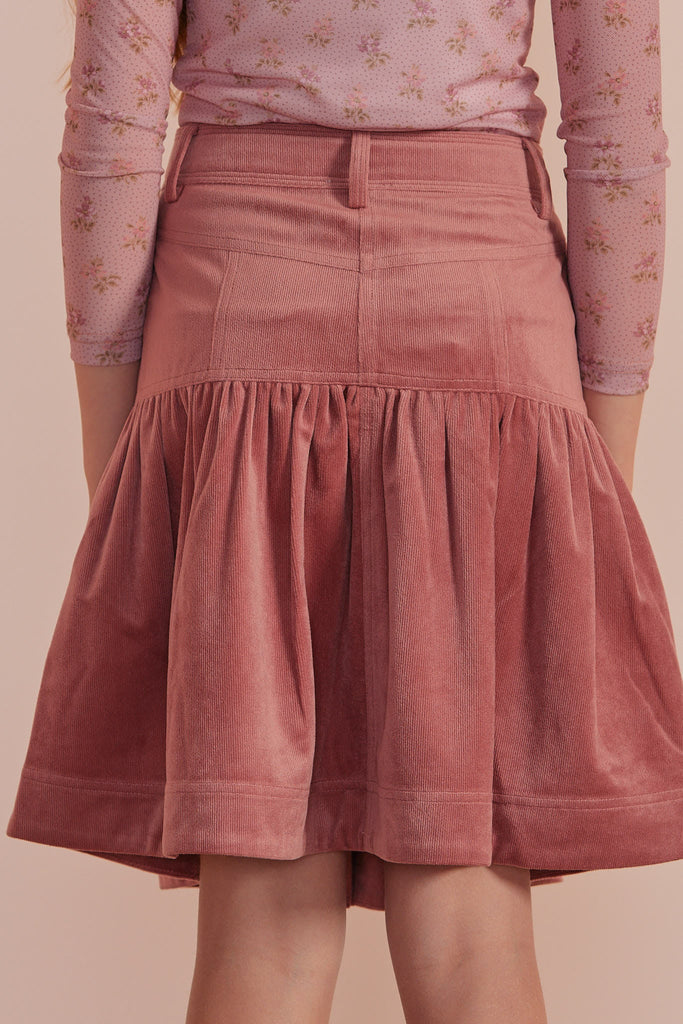Steph Cord Misty Rose Fit & Flare Skirt - Macaroni Kids