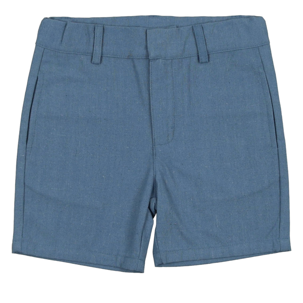 Sweet Threads Slate Blue Woven Shorts - Macaroni Kids