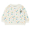 The Campamento Ecru Dots Allover Baby Sweatshirt - Macaroni Kids