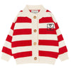 The Campamento Red Red Stripes Baby Cardigan - Macaroni Kids