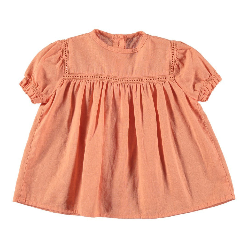 Tocoto Vintage Baby Dress With Lace - Macaroni Kids