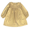 Tocoto Vintage Metallic Gold Baby gold ruffled mini dress - Macaroni Kids
