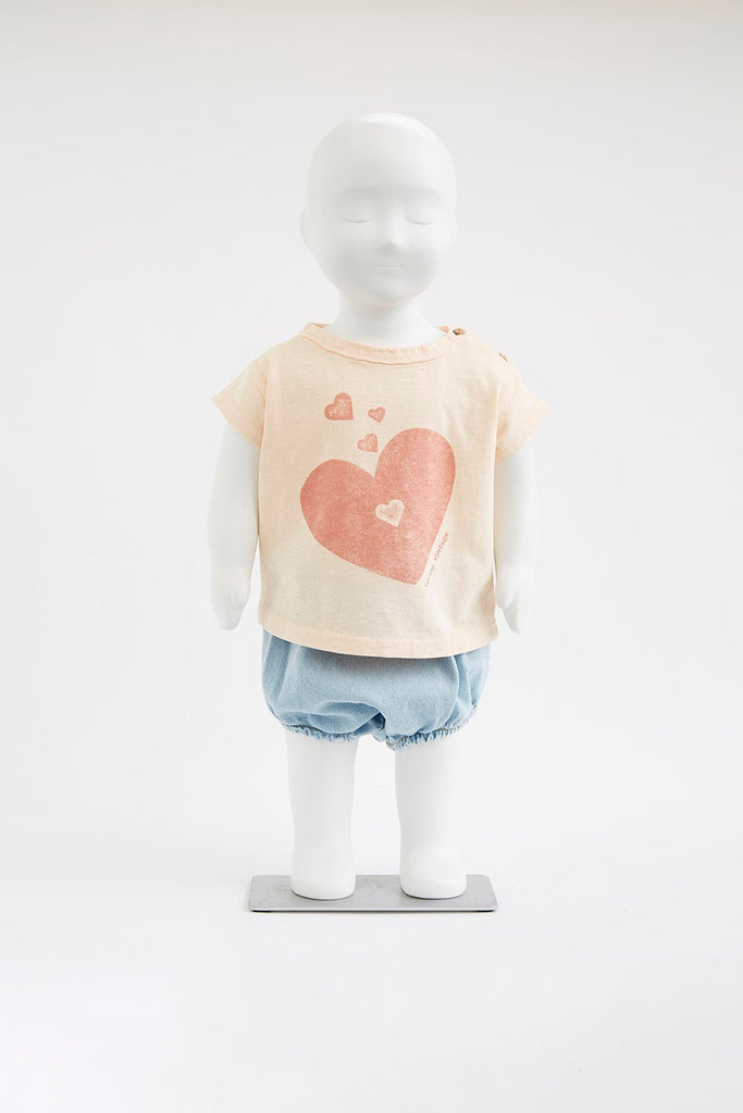 Tocoto Vintage Pink Baby Hearts T-Shirt - Macaroni Kids