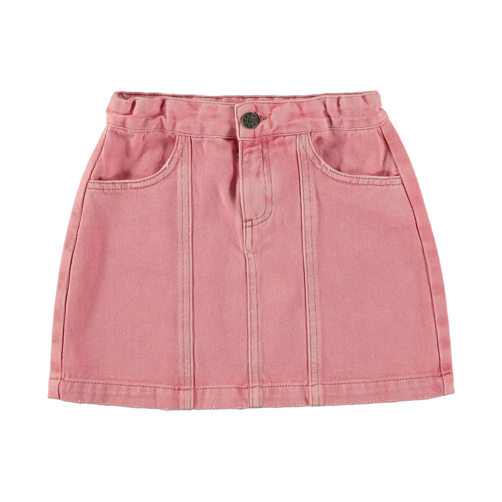 Tocoto Vintage Pink Twill Denim Color Skirt - Macaroni Kids