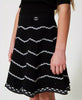 Twinset Black and White Top 3/4 Sleeves w matching Skirt SET - Macaroni Kids