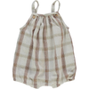 Bebe Organic Rustic check Villem Romper